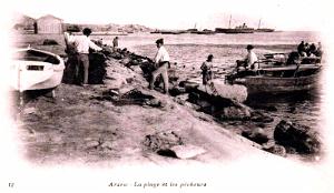 ARZEW - LA PLAGE ET LES PECHEURS